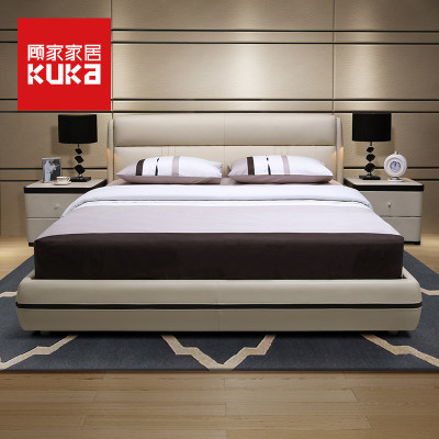 顾家家居真皮床1.