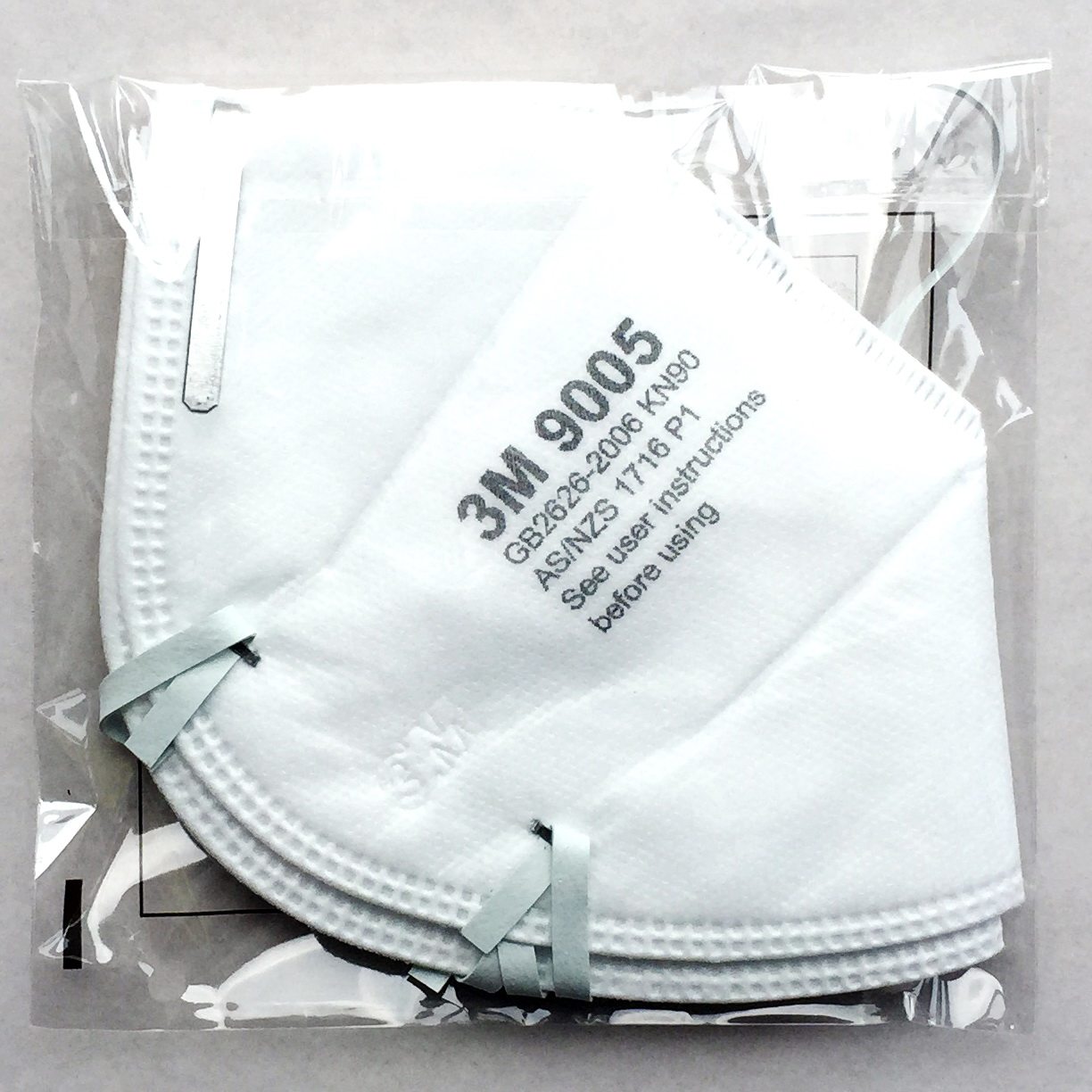 3m pm2.5口罩 kn90级 9005防护口罩 颈带式 50只装 防雾霾 防尘