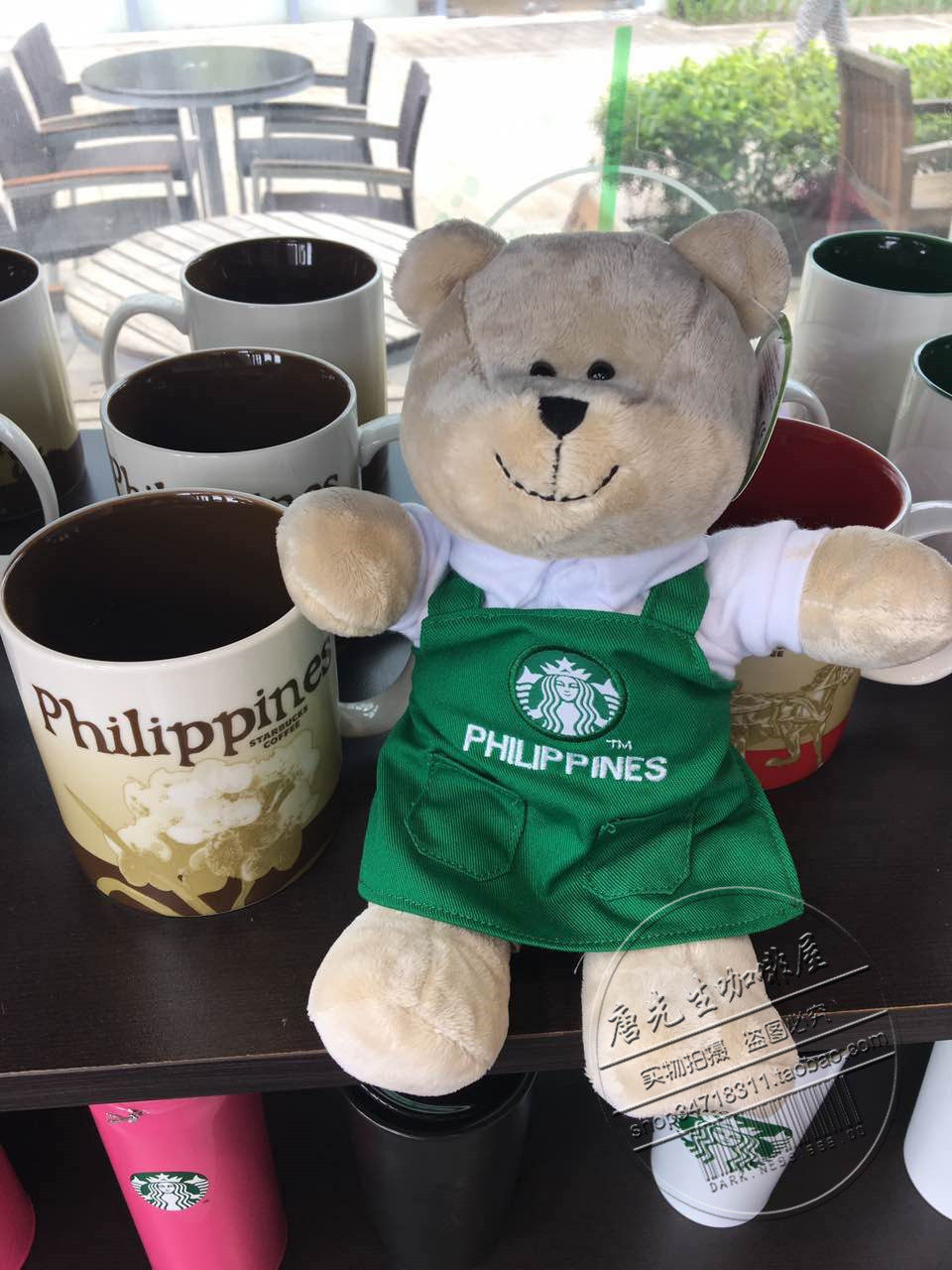 现货星巴克starbucks 正品菲律宾绿围裙限量城市小熊