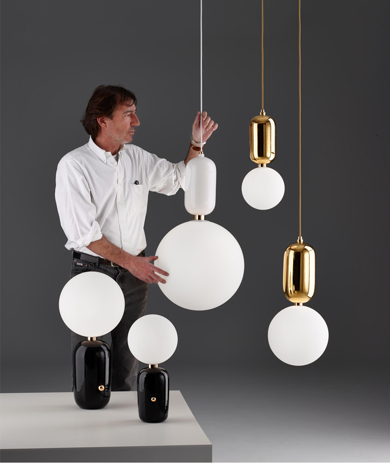 北欧餐厅吊灯单头卧室床头灯具吧台楼梯长线创意个性简约现代玻璃