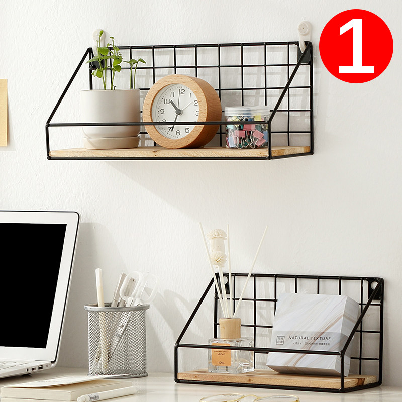 墙上置物架壁挂客厅墙壁免打孔一字隔板墙面装饰宿舍挂墙收纳神器