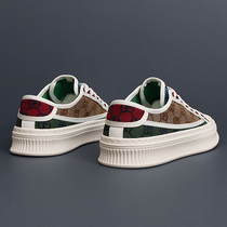 European station mens shoes summer tide brand biscuit shoes thick sole personalized printing fashion casual shoes all-match niche loafers