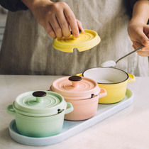 Tree macaron ceramic seasoning jar set salt jar household kitchen salt sugar seasoning condiment storage box combination