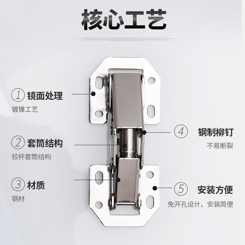 免开孔铰链的安装图解图片