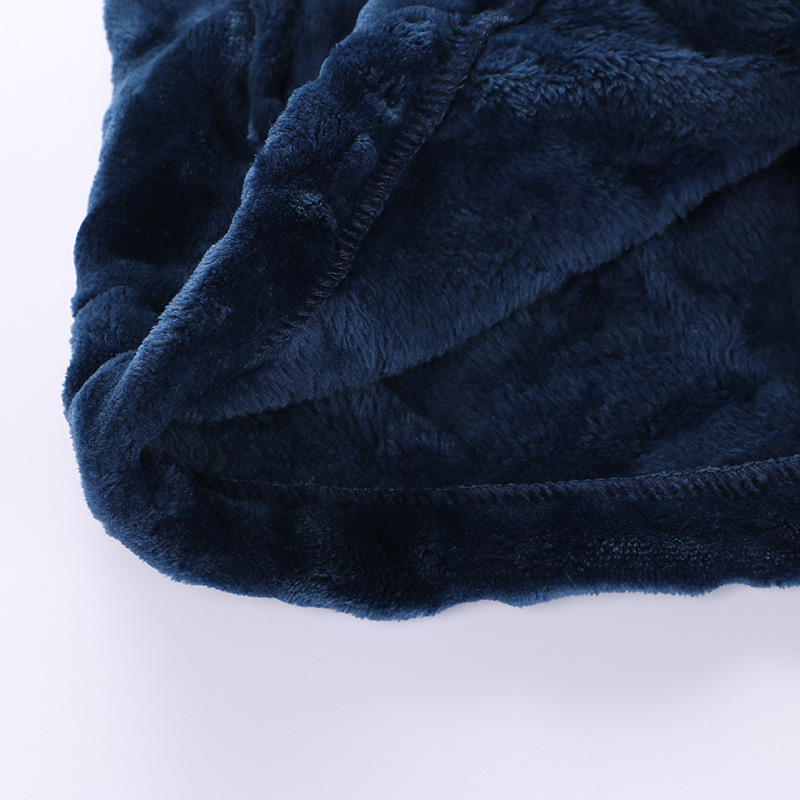 芬腾新款加厚珊瑚绒睡衣男士秋冬季开衫长袖大码法兰绒家居服套装产品展示图2