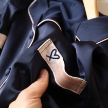 Home good quality~one into two sets of small lapel thin solid color home clothes short-sleeved shorts pajamas women