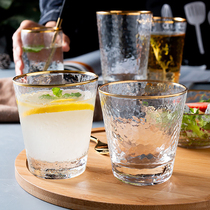 Glass water cup home net red juice cup ins wind creative trend drinking cup hammer eye pattern Phnom Penh flower tea cup