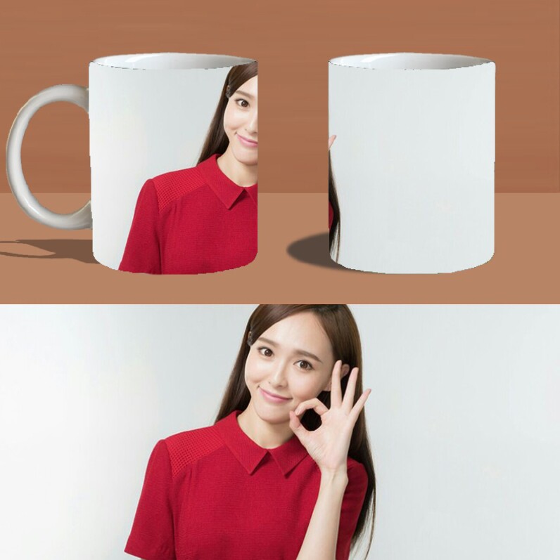 包邮定制唐嫣罗晋白色马克杯变色杯陶瓷水杯同款周边明星礼物热卖