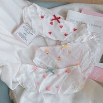 Peach honey candy cotton underwear female Japanese girl lace cotton file cute sweet soft girl low waist triangle underwear