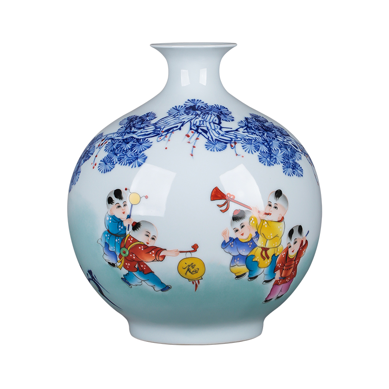 Jingdezhen ceramics hand - made vases pomegranate bottle flower arranging Chinese ancient frame sitting room TV ark, act the role ofing is tasted furnishing articles