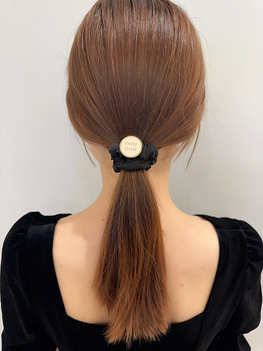 韩版简约圆形字母发圈百搭气质高级感扎头发低马尾头绳不伤发肠圈