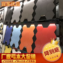 Hexagonal tiles tiles black white gray color tile hexagonal tile kitchen and bathroom solid wall restaurant