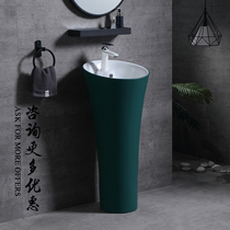Nordic Light Column Style Washbasin Home Hotel Ceramic Handwashing Pool Balcony Outdoor integrated floor column basin