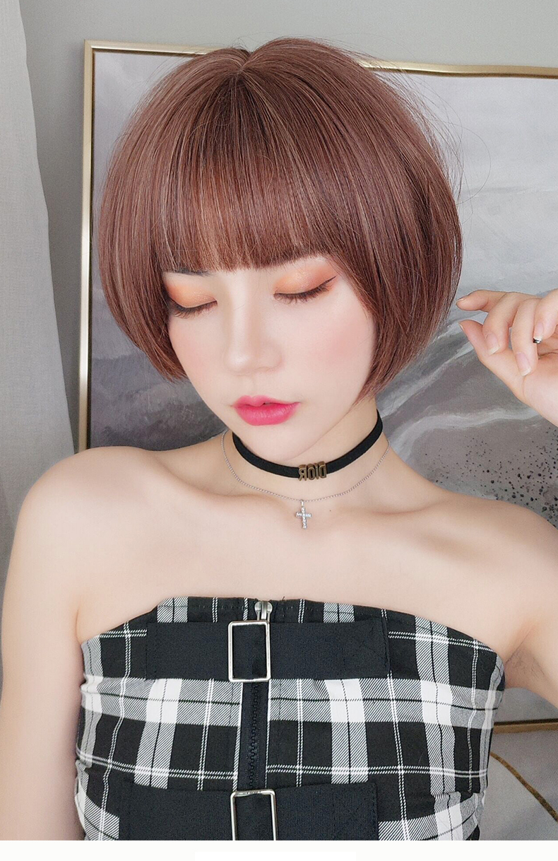假发女短发网红时尚波波头圆脸 修脸自然蓬松bobo逼真发型全