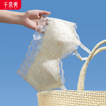 Chinome Vest Type Bandeau Beauty Back Lingerie Womens Summer Thin Bra Sports Bra Retract Breast Bra