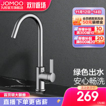 Jiu Mu kitchen faucet splash-proof sink hot and cold water faucet vegetable basin balcony single universal rotation home 33080