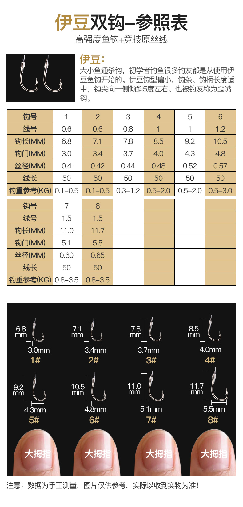 佳钓尼鱼钩套装全套绑好子线双钩成品线组鱼线金袖组钓鱼钩鱼勾