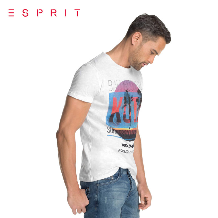 【折】ESPRIT 男士休闲简约款短袖T恤-055EE2K006吊牌价199