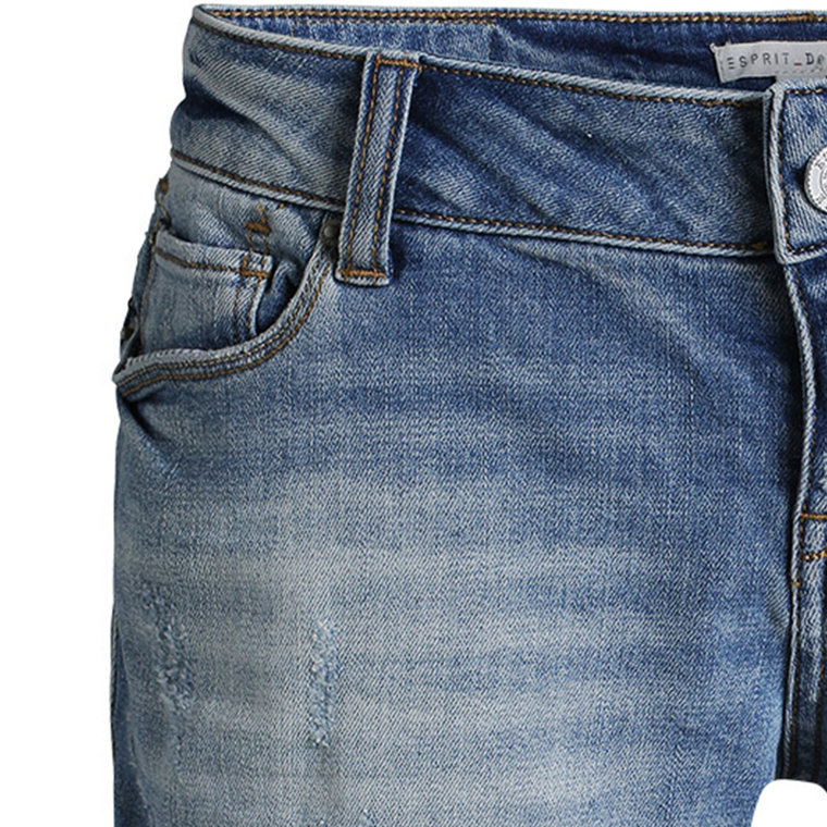 【折】ESPRIT女士休闲时尚纯色直筒牛仔短裤-045EE1C020吊牌价499