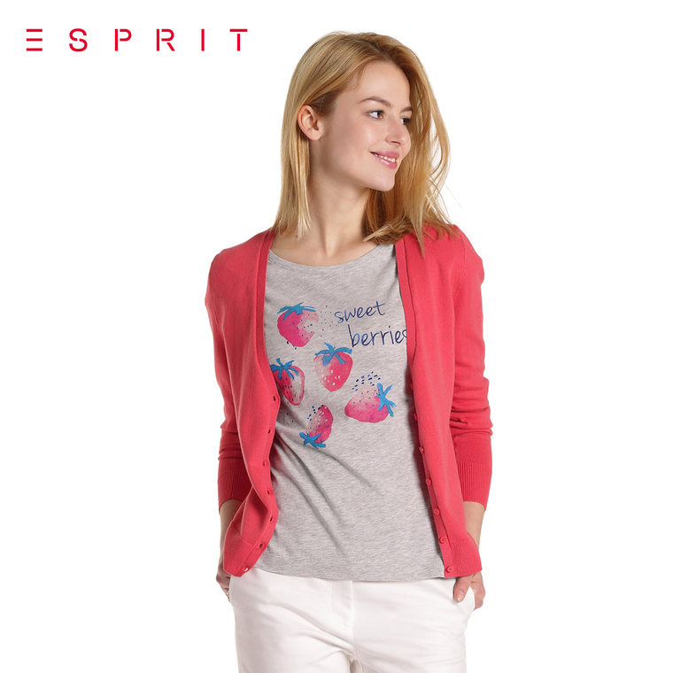 【折】ESPRIT女士时尚必备款针织开衫-045EE1I022 吊牌价299