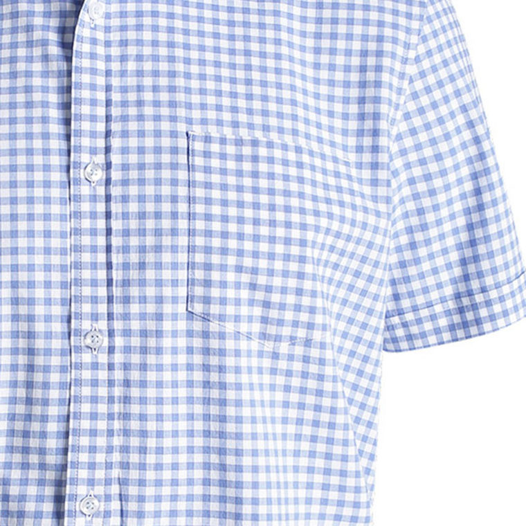 【折】ESPRIT 男士休闲经典款格子短袖衬衫-065EO2F007吊牌价399