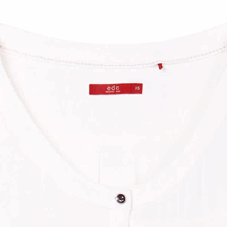 折 ESPRIT EDC 女士套头百搭长袖白色衬衫-015CC1F021C吊牌价399