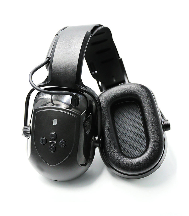 电子防护降噪拾音耳机主动降噪蓝牙头戴式隔音耳罩工业静音防噪音