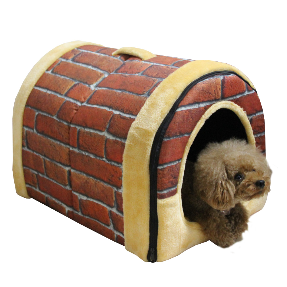 宠物窝新款圆弧房子可拆洗宠物狗窝圆筒便携式狗房子