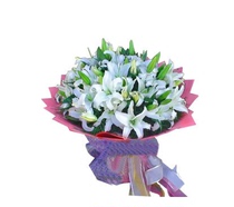 Multi-head perfume lily 10 bouquets customer relatives and friends send flowers birthday flowers blessing flowers Shanghai flower shop