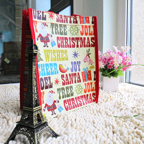 Christmas red small mini thickened portable woven environmental protection shopping bag waterproof cosmetic bag Lunch box bag Lunch bag