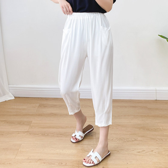 2024 summer women's new cotton silk harem pants loose large size slim small feet pants mother artificial cotton crop pants
2024 summer women's new cotton silk harem pants loose large size slim small feet pants mother artificial cotton crop pants