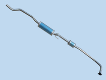 Buick Saiou car double-layer thickened front and middle integrated stainless steel silencer muffler exhaust pipe