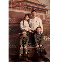 Tiananmen wedding dress background Chinese style background retro Chinese style background cloth costume family photo background LV1949