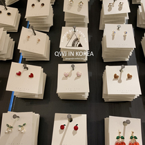 South Korea imported oil dripping noodles solid color gold edge love ear studs generous exquisite OL earrings earrings simple and versatile