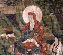 Qing Thangka Arhat (Buddhist Elder)16 Elders Ajita HD material