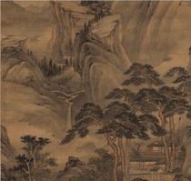 Qingzanggu Traveling with Qin ultra-high-definition electronic picture decoration inkjet identification copying Chinese painting material