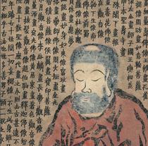 Qing Jinnong Buddha Statue ultra-high-definition electronic picture decoration spray identification copy Chinese painting material