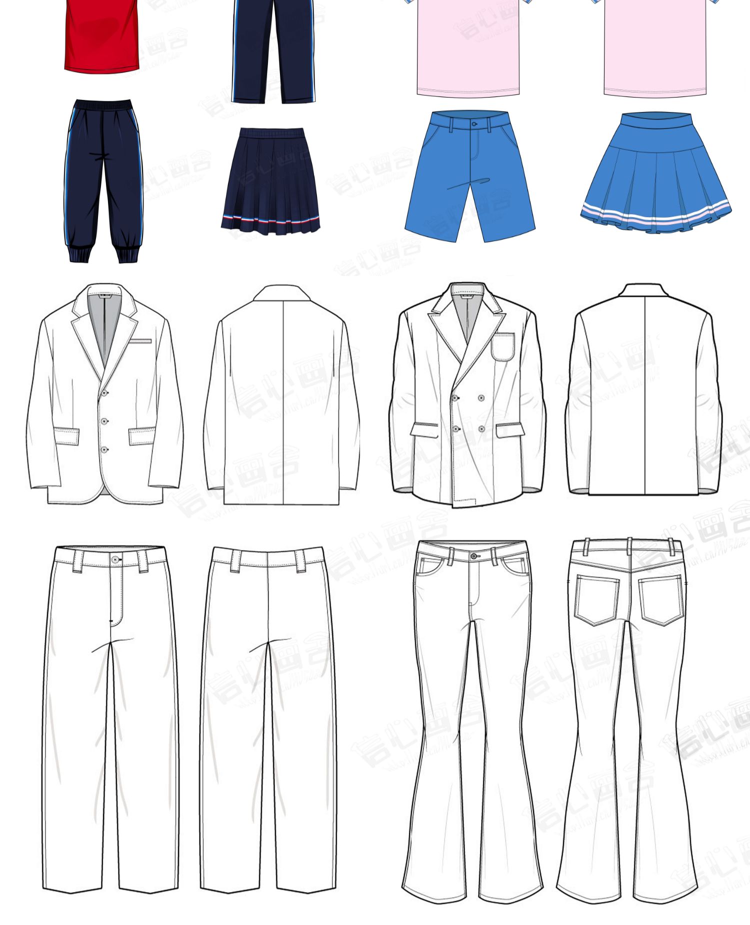ps 服装设计 效果图代画 电脑手绘图 ai服装款式图 时装定制 汉服