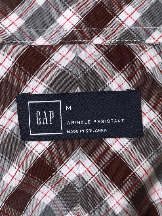 Gap纯棉品质格纹休闲长袖衬衫|男装109253
