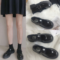 Small Leather Shoes Women Inglous Comeback Ancient Pine Pastry Base Day Jk Thick Bottom 100 Lap Lolita Uniform Shoes Soft Girl Mary Precious Shoes