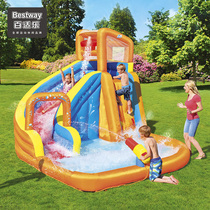 Bestway Kids Inflatable Pool Slide Outdoor Entertainment Padding Baby Water Sprinkling Pool Surf Park