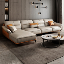 Real Leather Sofa-style minimalist headroom Bull Leather Modern Living Room Nordic Light Extravaganza PRINCESS ART LEATHER SOFA CORNER