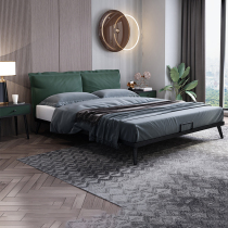 Nordic Light Lavish Art Bed Modern Minimalist Tech Bunk Bed Master Bedroom 1 8 m Double beds Removable Wash Storage Wedding Bed