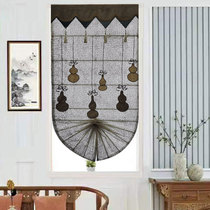 New Chinese Roman curtain gourd bird's nest yarn living room bedroom study staircase cloakroom small window lifting curtain