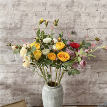 Single rose simulation flower wedding flower bliss rose camellia rose camellia rose flower Home fake flower