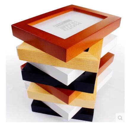 12 实木质挂墙相框 摆台5寸6寸创意儿童相片架画框 包含洗冲照片