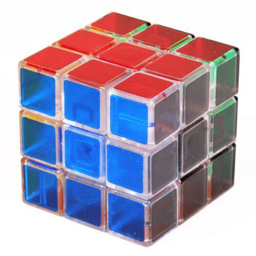 正品包邮国甲一代无色 透明精品三阶魔方 超炫冰三阶儿童益智玩具