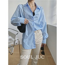 SOUL JUC 100 hitch long sleeve fall pure color shirt