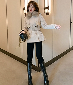 MIUCO thắt lưng nhỏ phù hợp với ve áo khoác + váy lưới bất thường phù hợp với phụ nữ mùa thu 2021 k - Bộ đồ