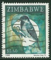 Zimbabwes Sindi 1998 Bird $5 60 Spin in the Pin